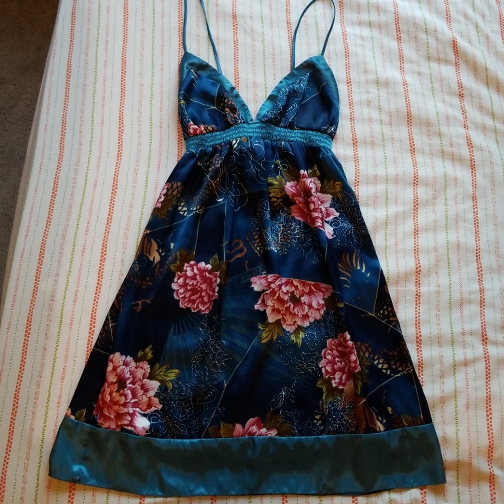 Blue floral dress